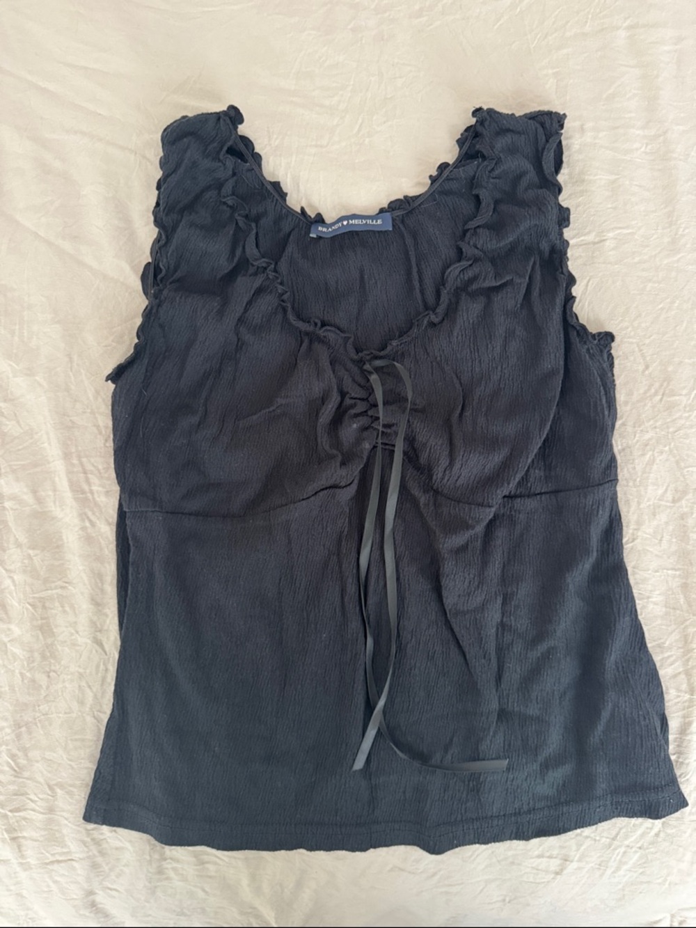 Brandy Melville Black Babydoll Top
